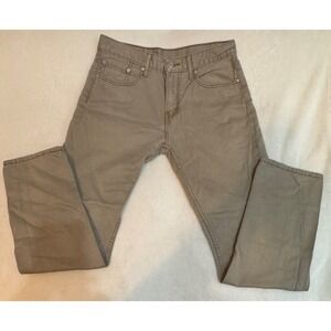 Levis 508 Regular Taper Fit Khaki Tan Twill Pants Mens 29x30 inseam 27.5